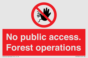 PV7905: No public access. Forest operations