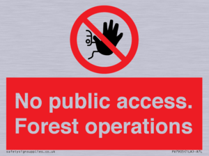 PV7905: No public access. Forest operations