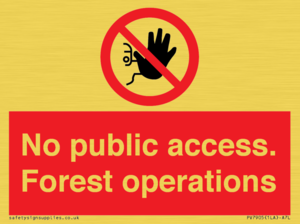 PV7905: No public access. Forest operations
