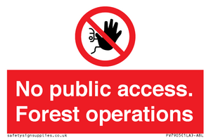 PV7905: No public access. Forest operations