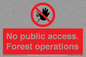 PV7905: No public access. Forest operations