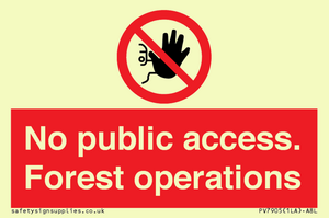 PV7905: No public access. Forest operations