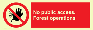 PV7905: No public access. Forest operations