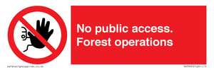 PV7905: No public access. Forest operations