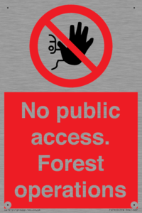 PV7905: No public access. Forest operations