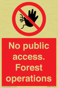 PV7905: No public access. Forest operations