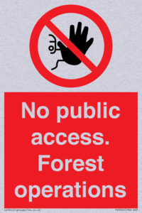 PV7905: No public access. Forest operations