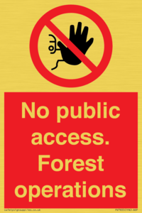 PV7905: No public access. Forest operations
