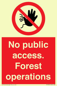 PV7905: No public access. Forest operations