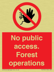 PV7905: No public access. Forest operations