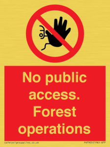 PV7905: No public access. Forest operations