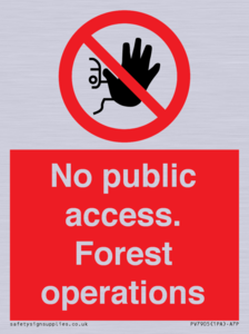 PV7905: No public access. Forest operations