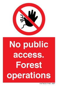 PV7905: No public access. Forest operations