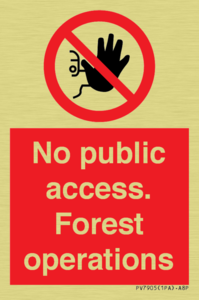 PV7905: No public access. Forest operations