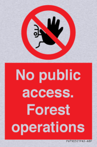 PV7905: No public access. Forest operations