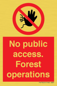 PV7905: No public access. Forest operations