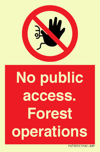 PV7905: No public access. Forest operations