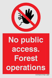 PV7905: No public access. Forest operations