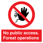 PV7905: No public access. Forest operations