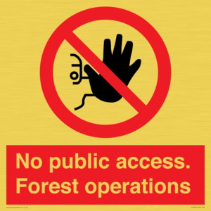 PV7905: No public access. Forest operations