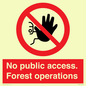 PV7905: No public access. Forest operations
