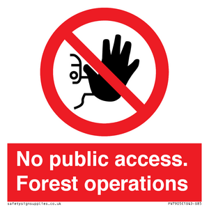 PV7905: No public access. Forest operations