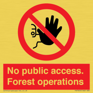 PV7905: No public access. Forest operations