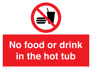 PV7930: No Food or drink in the hot tub
