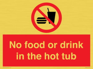PV7930: No Food or drink in the hot tub