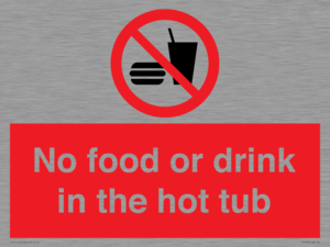 PV7930: No Food or drink in the hot tub