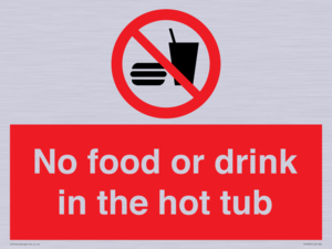 PV7930: No Food or drink in the hot tub