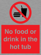 PV7930: No Food or drink in the hot tub