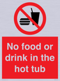 PV7930: No Food or drink in the hot tub