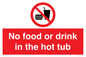 PV7930: No Food or drink in the hot tub