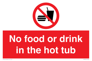 PV7930: No Food or drink in the hot tub