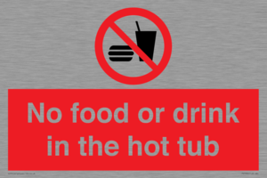 PV7930: No Food or drink in the hot tub