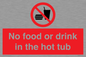 PV7930: No Food or drink in the hot tub