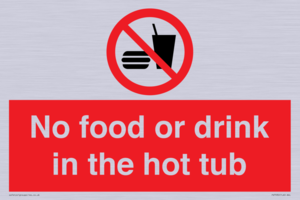 PV7930: No Food or drink in the hot tub