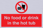 PV7930: No Food or drink in the hot tub