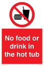 PV7930: No Food or drink in the hot tub