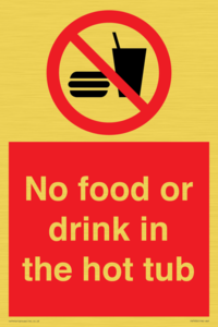PV7930: No Food or drink in the hot tub