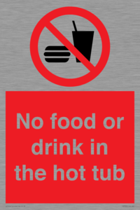 PV7930: No Food or drink in the hot tub
