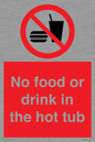 PV7930: No Food or drink in the hot tub