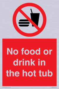 PV7930: No Food or drink in the hot tub