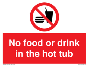 PV7930: No Food or drink in the hot tub
