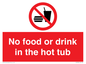 PV7930: No Food or drink in the hot tub