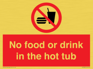 PV7930: No Food or drink in the hot tub