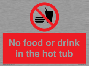 PV7930: No Food or drink in the hot tub