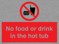 PV7930: No Food or drink in the hot tub