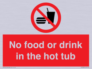 PV7930: No Food or drink in the hot tub